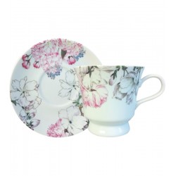 Xícara Para Chá 190ml Capri Floral Porcelana Germer